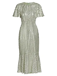 Sage Sequins Nicolette Maxi Dress