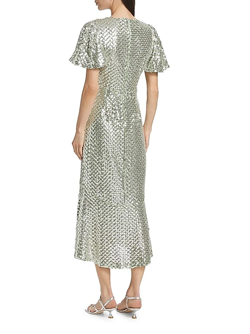 Sage Sequins Nicolette Maxi Dress