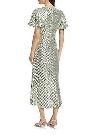 Sage Sequins Nicolette Maxi Dress