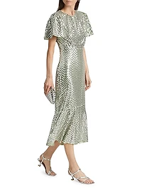 Sage Sequins Nicolette Maxi Dress