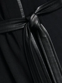 Tie-Waist Long-Sleeve Shirtdress