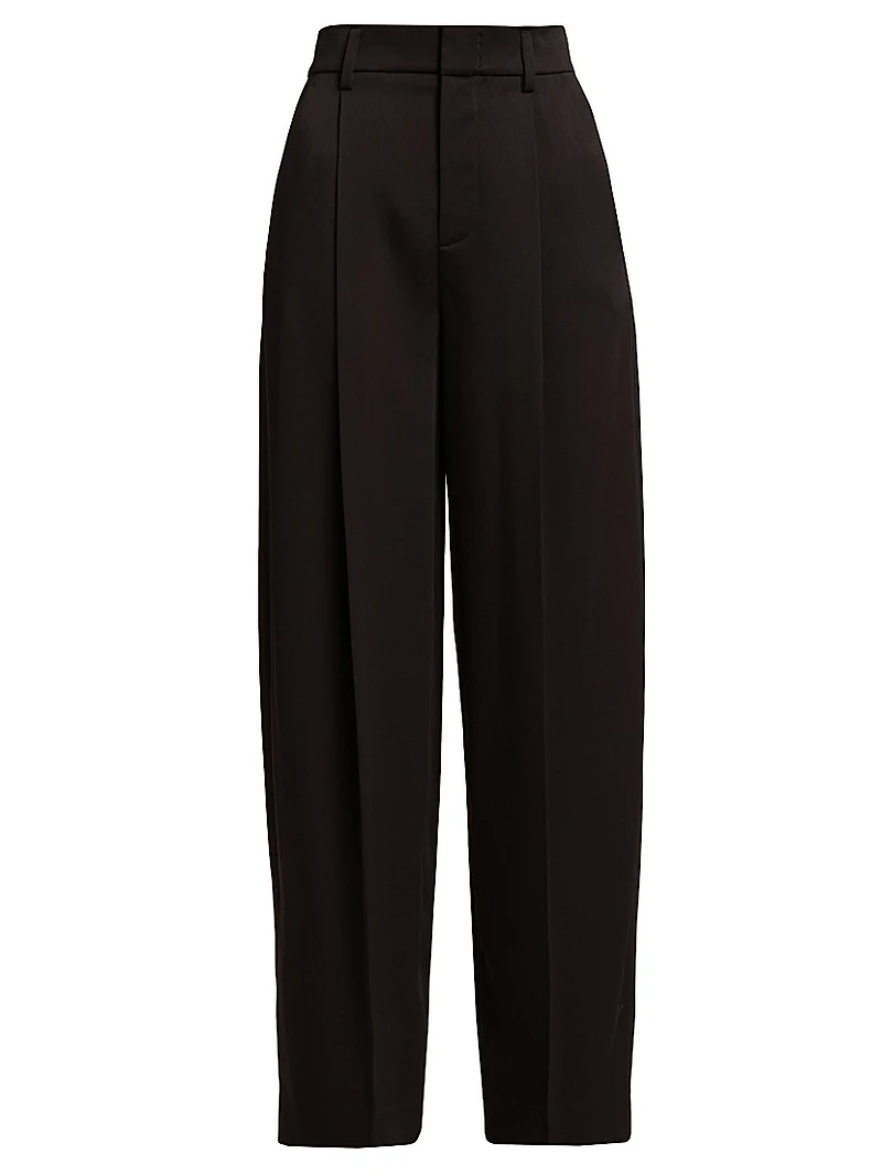 Satin Wide-Leg Trousers