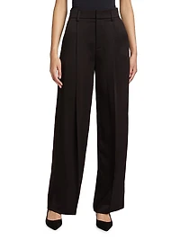 Satin Wide-Leg Trousers
