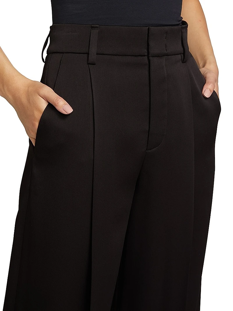 Satin Wide-Leg Trousers