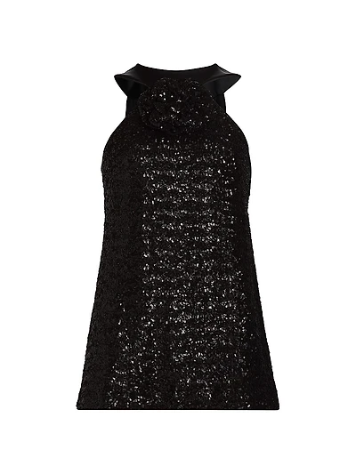 Aky Sequined Halter Top