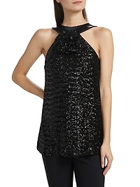 Aky Sequined Halter Top
