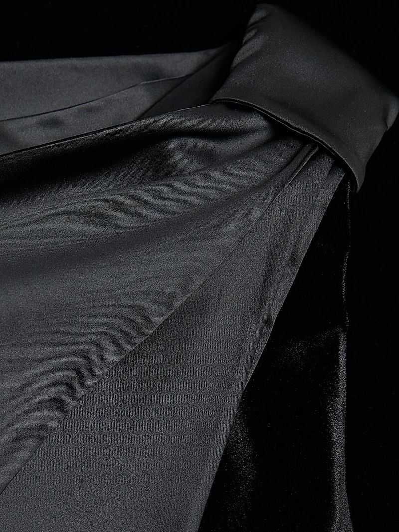 Yamatis Asymmetric Velvet Top