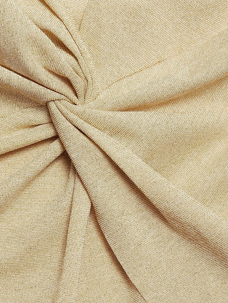 Oksa Splendid Milu Gathered Jersey V-Neck Top