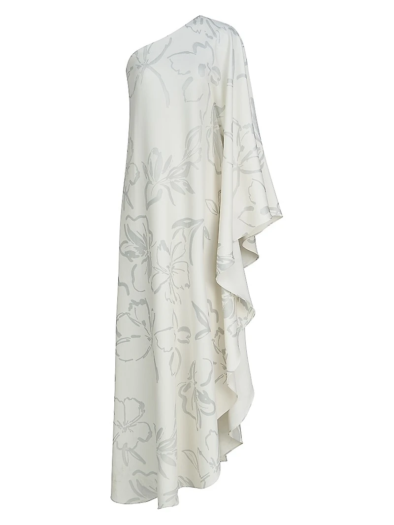 Nevean Asymmetric Floral Caftan