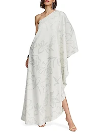 Nevean Asymmetric Floral Caftan