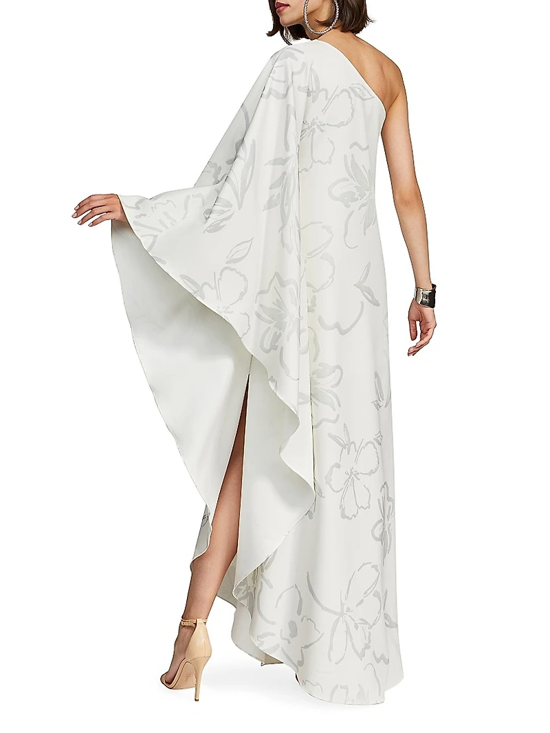 Nevean Asymmetric Floral Caftan