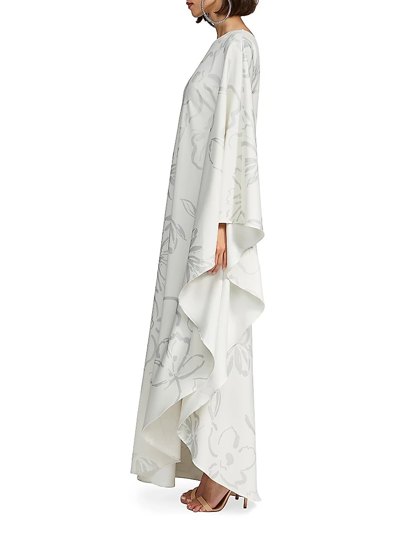 Nevean Asymmetric Floral Caftan