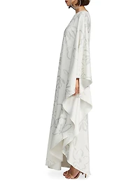 Nevean Asymmetric Floral Caftan