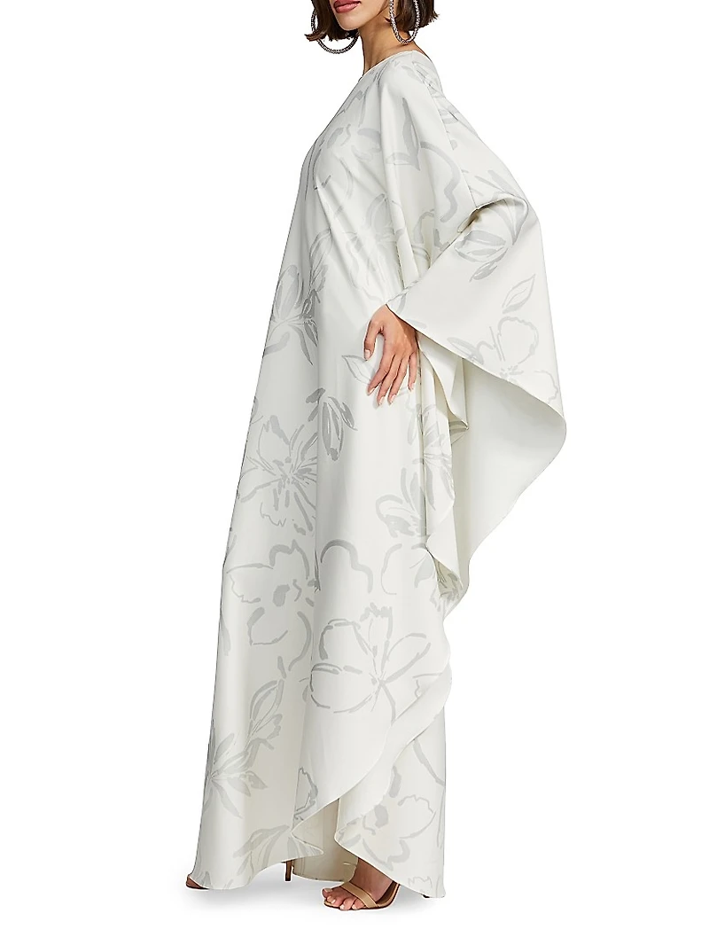 Nevean Asymmetric Floral Caftan