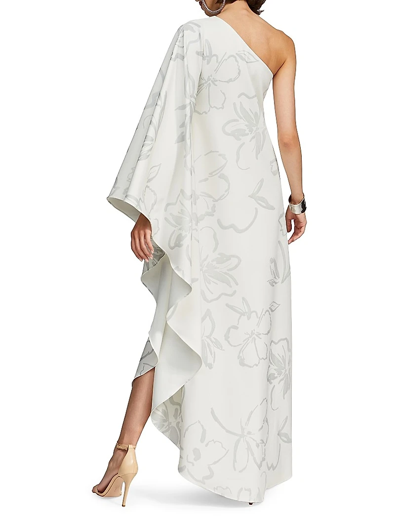 Nevean Asymmetric Floral Caftan