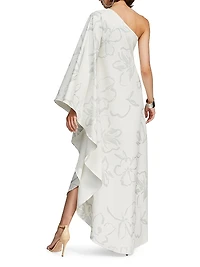 Nevean Asymmetric Floral Caftan