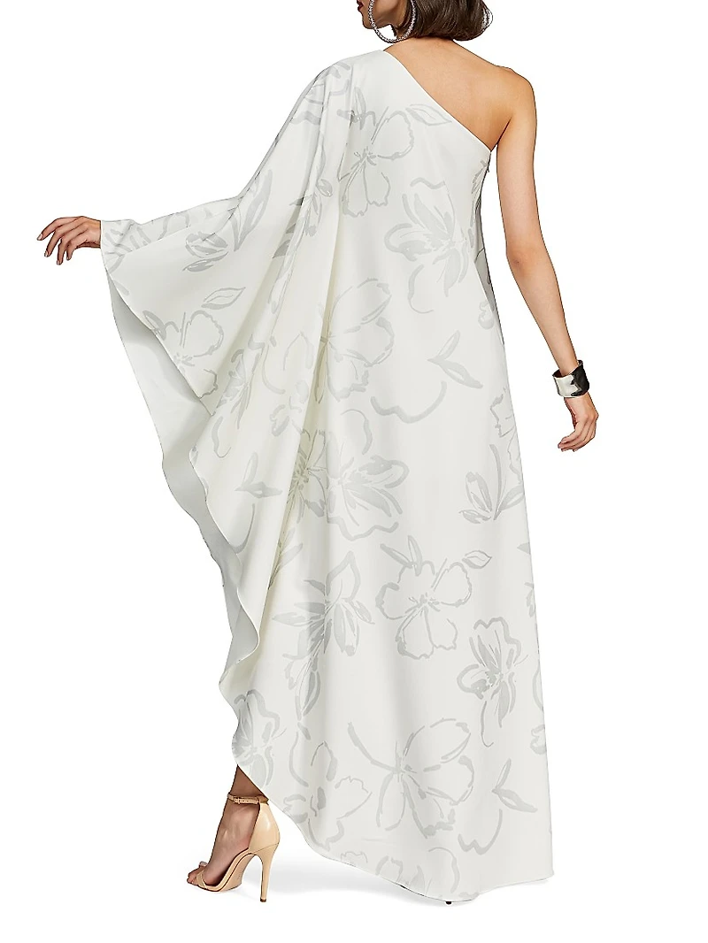 Nevean Asymmetric Floral Caftan