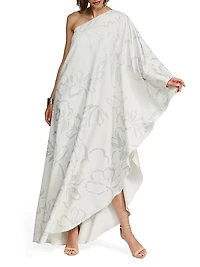 Nevean Asymmetric Floral Caftan