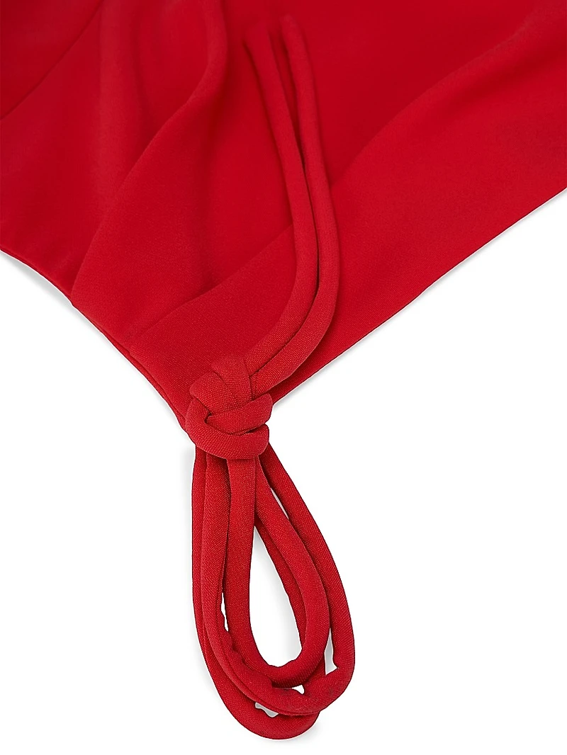 Sybil Asymmetric Crepe Gown