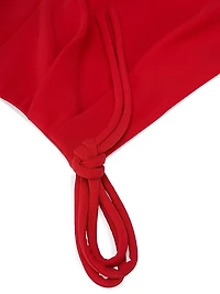 Sybil Asymmetric Crepe Gown
