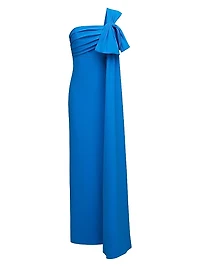 Olivia Draped Crepe Gown