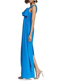 Olivia Draped Crepe Gown
