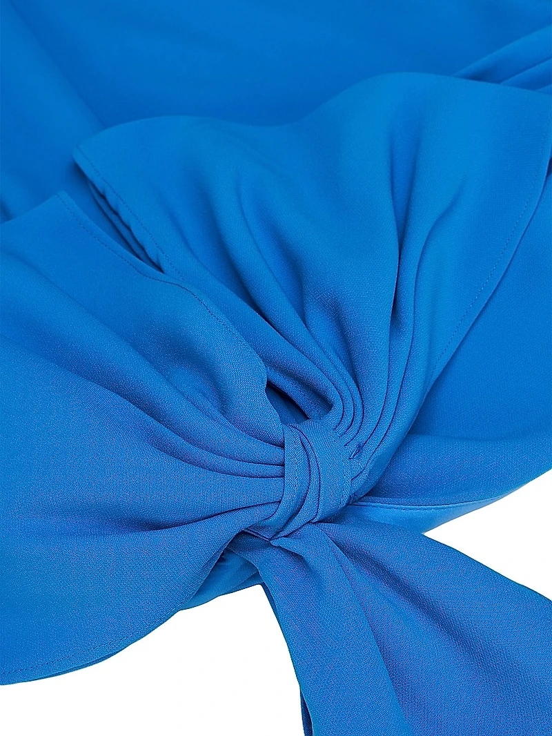 Olivia Draped Crepe Gown