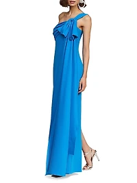 Olivia Draped Crepe Gown