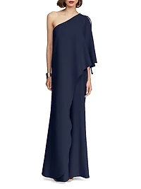 Ignacia Crepe Cape Jumpsuit