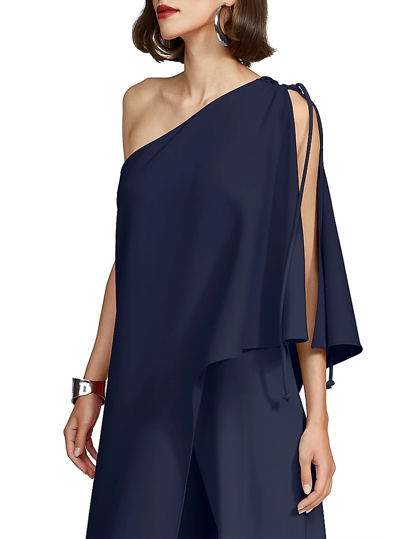 Ignacia Crepe Cape Jumpsuit