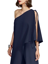 Ignacia Crepe Cape Jumpsuit