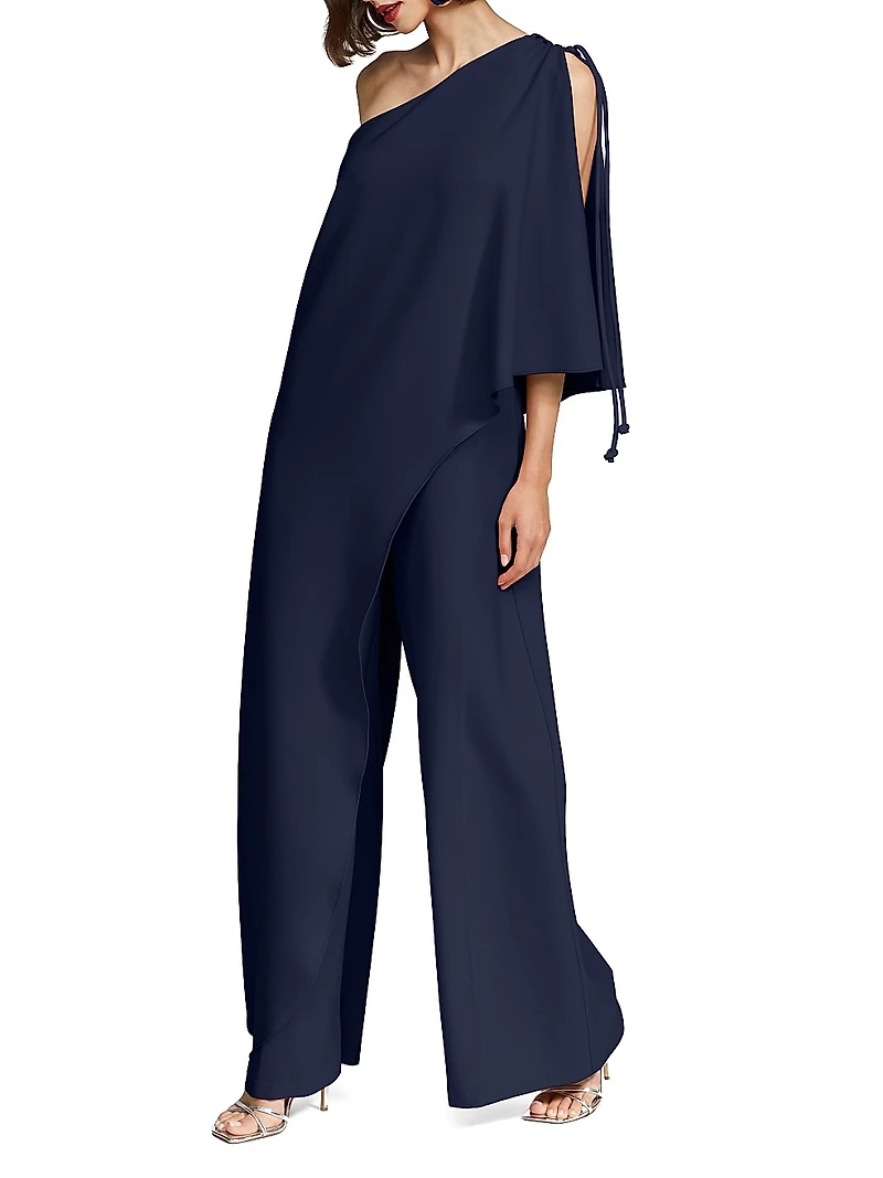 Ignacia Crepe Cape Jumpsuit