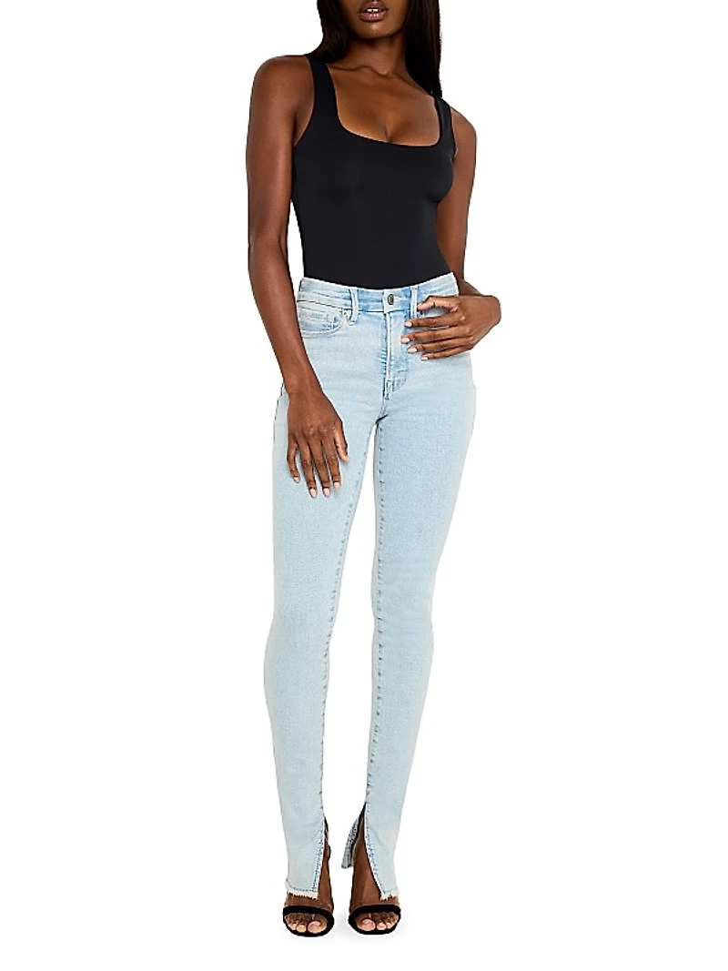 Good Legs Side-Slit Skinny Jeans