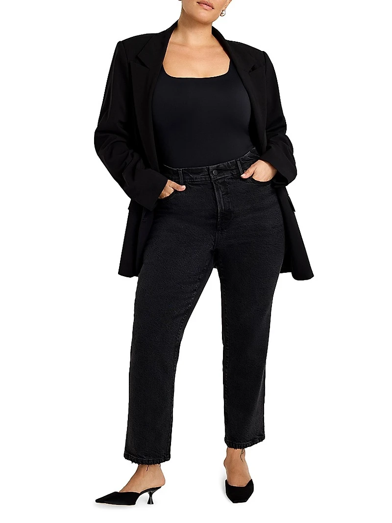 Soft Tech Good Legs Mid-Rise Straight-Leg Jeans