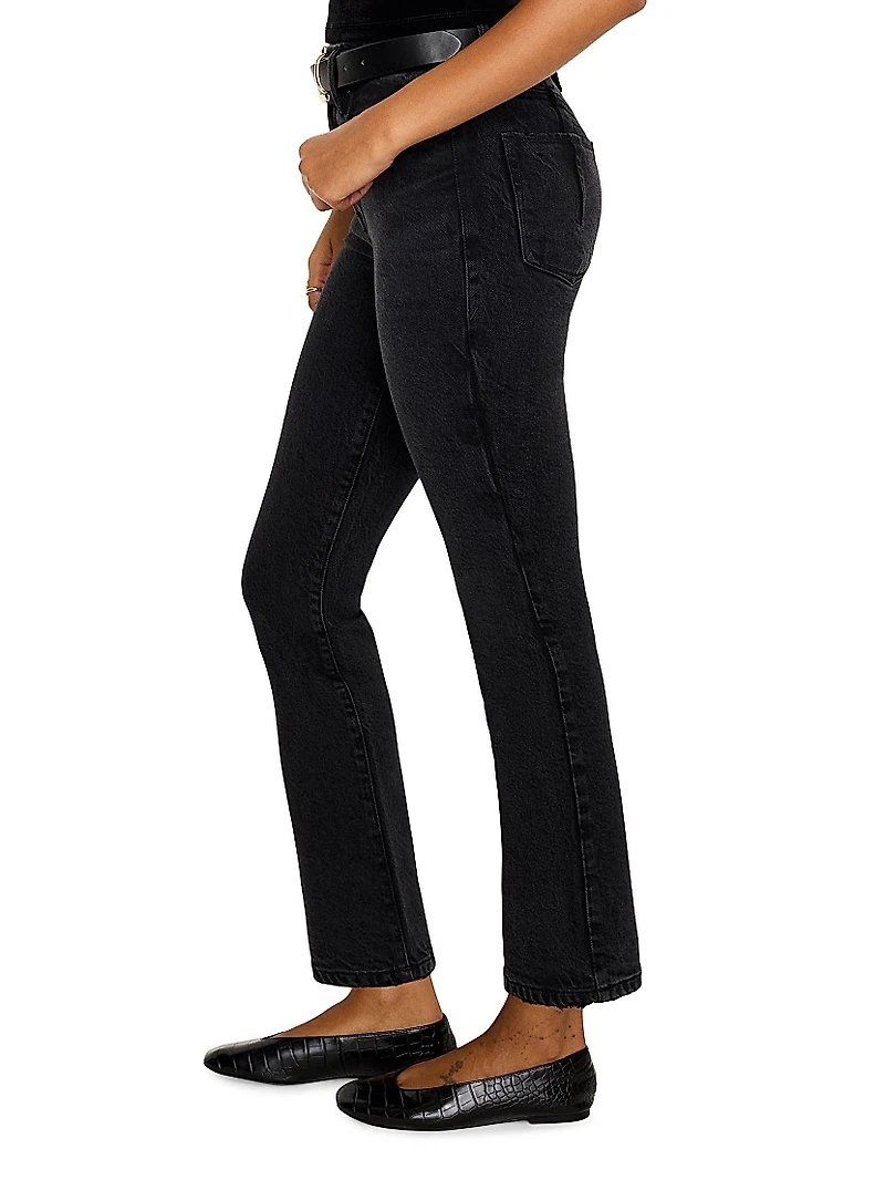 Soft Tech Good Legs Mid-Rise Straight-Leg Jeans