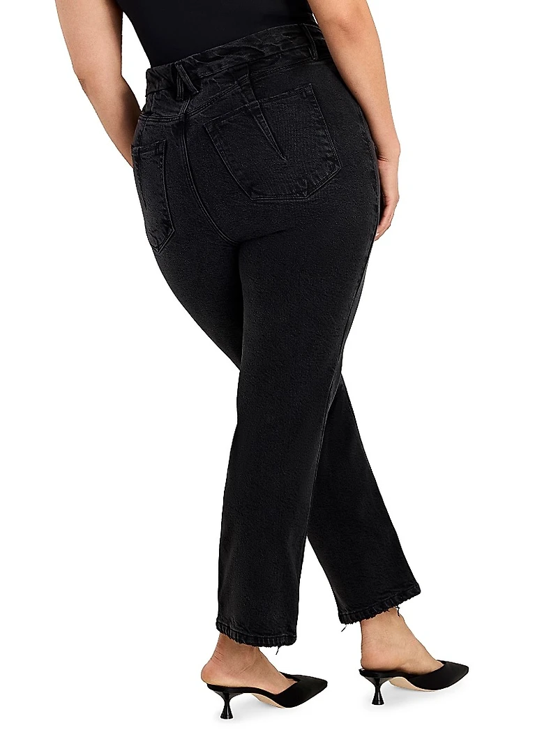 Soft Tech Good Legs Mid-Rise Straight-Leg Jeans