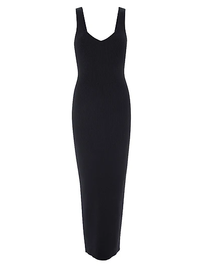 Virgo Rib-Knit Sleeveless Body-Con Dress