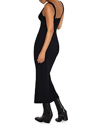 Virgo Rib-Knit Sleeveless Body-Con Dress