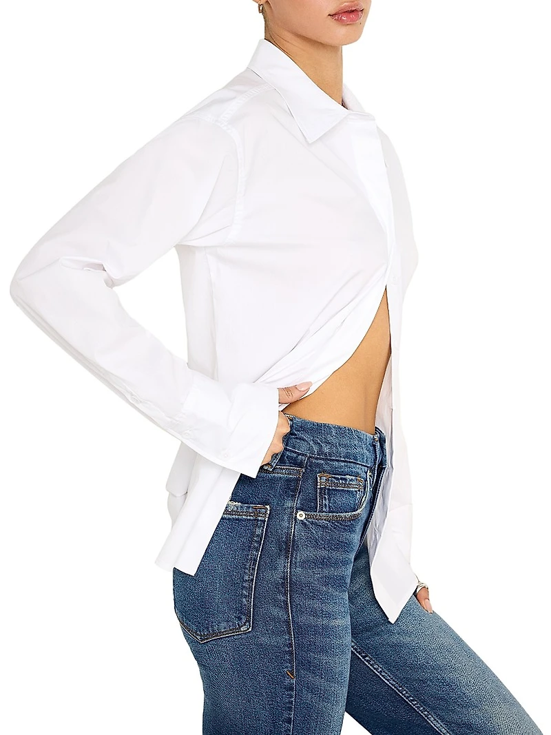 Poplin Cotton-Blend Shirt