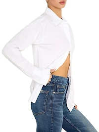 Poplin Cotton-Blend Shirt