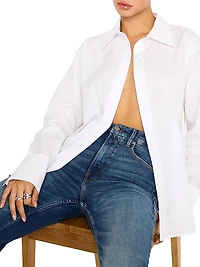 Poplin Cotton-Blend Shirt
