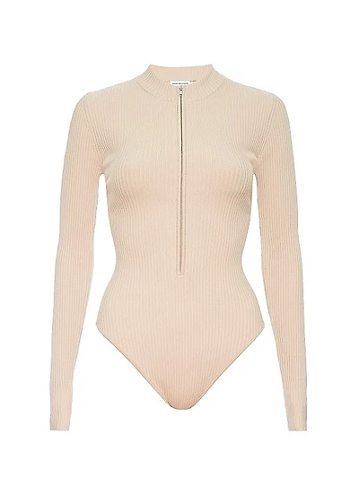 Virgo Rib-Knit Bodysuit