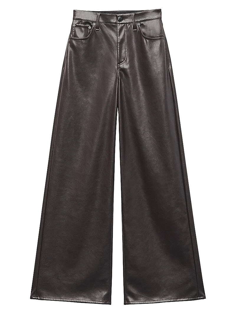 Sofie Faux Leather Flared Pants