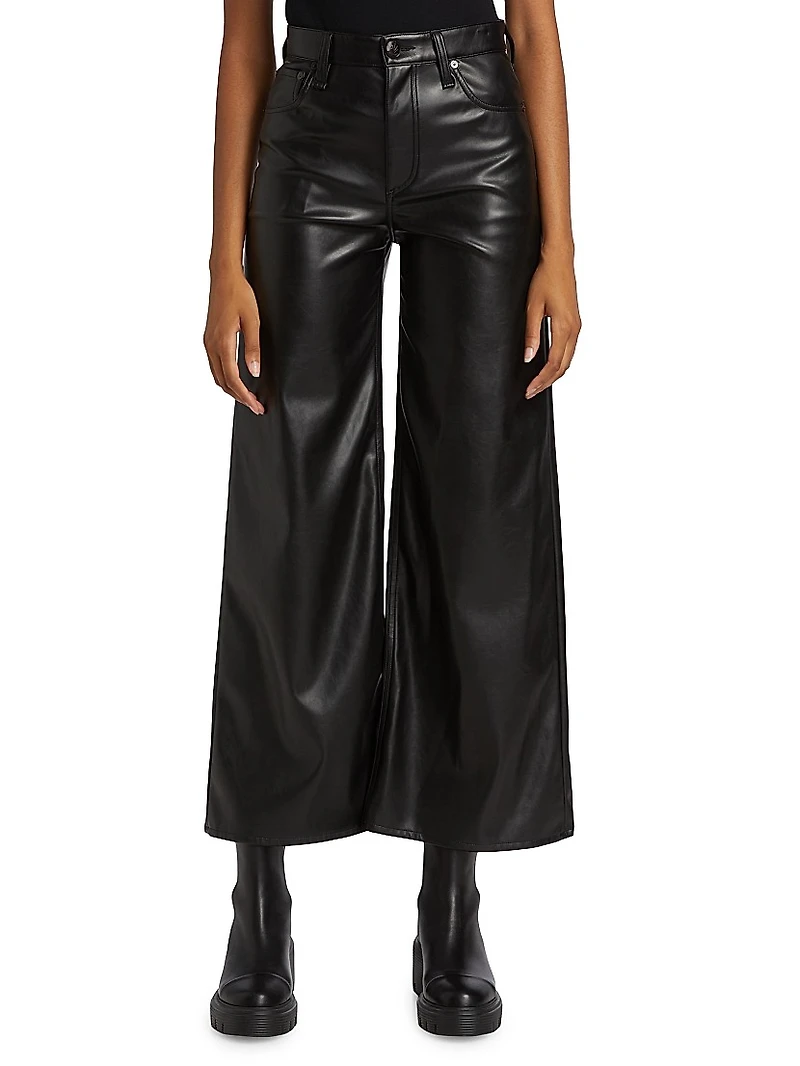 Sofie Faux Leather Crop Pants