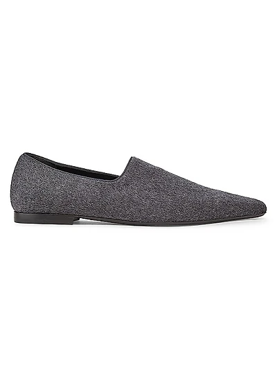 The Piped Wool-Cashmere Loafers