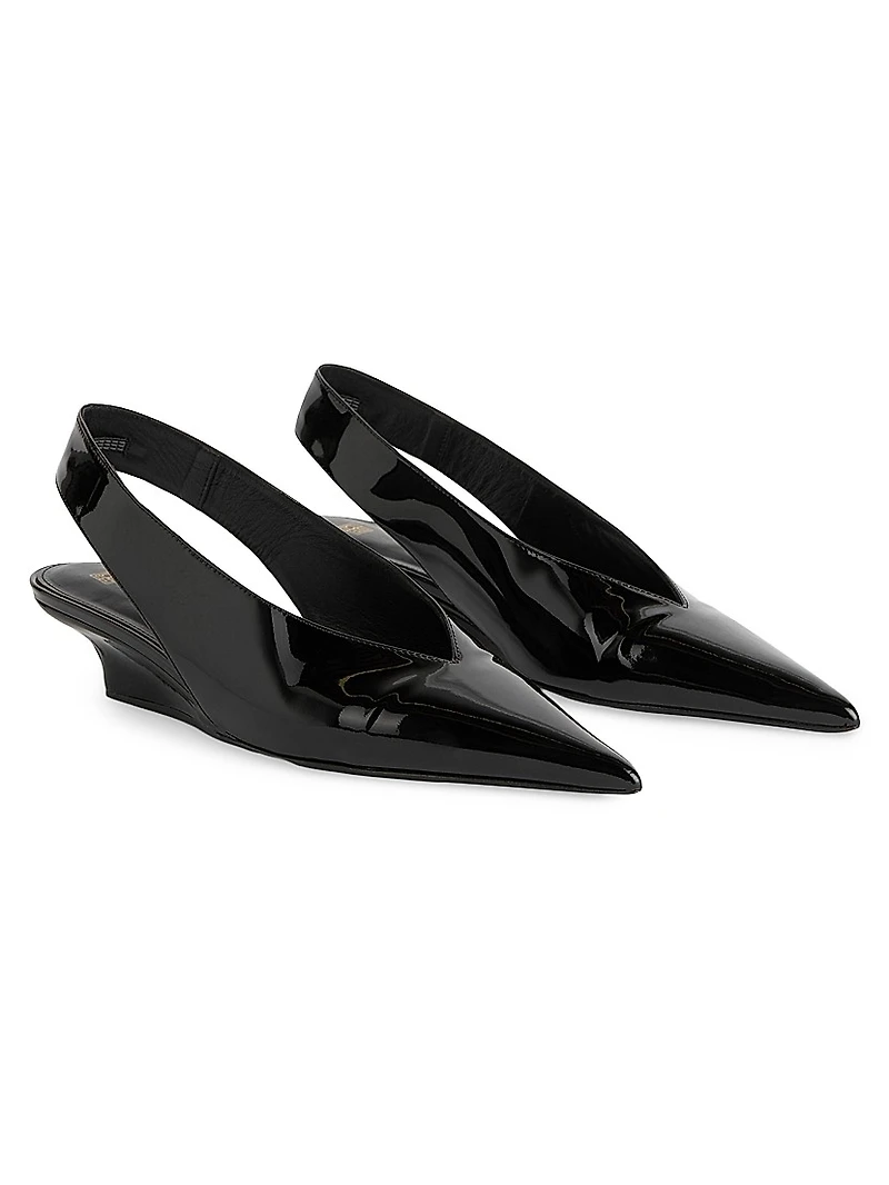 The Wedge-Heel 40MM Slingback Pumps