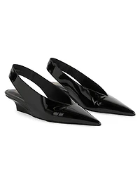 The Wedge-Heel 40MM Slingback Pumps