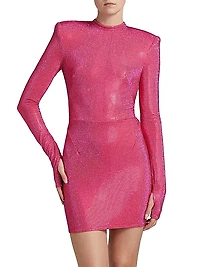 Noya Crystal-Embellished Minidress