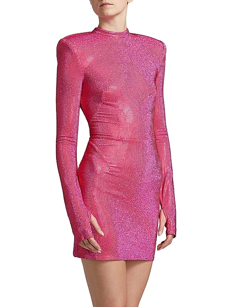 Noya Crystal-Embellished Minidress