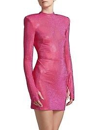 Noya Crystal-Embellished Minidress